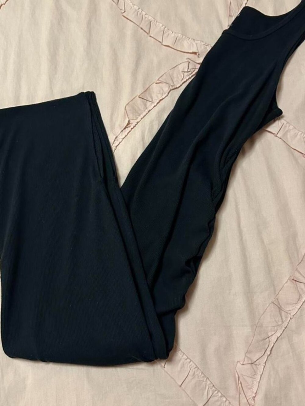 Sonoma black maternity tank midi dress with side splits.